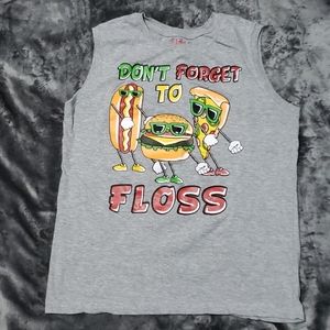 Boys The Floss Dance XL gray tank top sleeveless